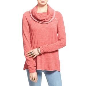 Free People Beach Red Cowl Neck Top